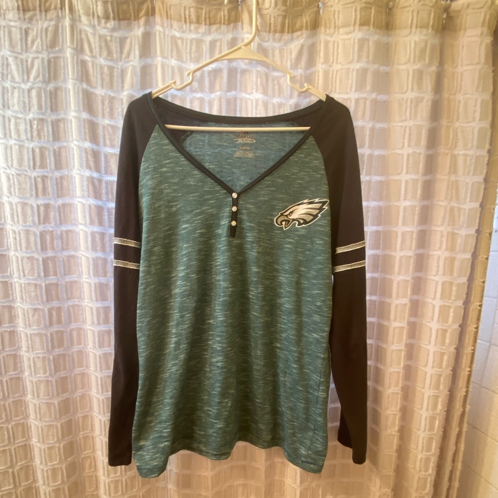COPY - Philadelphia Eagles Women’s button V neck long sleeve